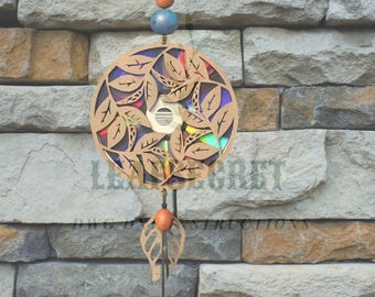 Flower Suncatcher Laser Cut File: Repurposed CD, Glowforge SVG (Digital Download)