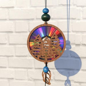 Wald, Dschungel Suncatcher Svg Cnc Template Suncatcher, Reflektierender Karton, Umwidmung Dvds,Cd,Laser Cut Datei,Cnc Vorlage,SVG,PDF,DXF,SVG,S80