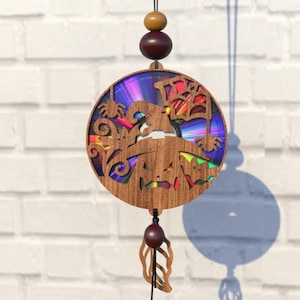 Gruselige Halloween Svg Suncatcher, Weihnachten, Reflektierender Karton, Laser Cut Datei,Cnc Vorlagen,Svg,PDF,DXF,Suncatcher,S68