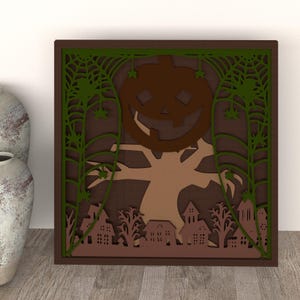 Halloween View Svg,Scene,Shadowbox,Multilayer,6 Layer,Lightburn Svg,Glowforge,Cricut Svg Files,Laser Cut files,Glowforge,Cricut(L38)