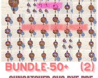 Suncatcher SVG laserskuren filpaket, återanvänd DVD, CD-mall (pdf, dxf)
