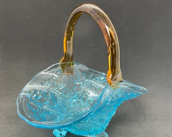 1890 pressed glass basket