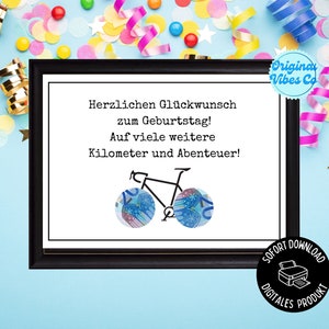 Geldgeschenk Geburtstag, Fahrrad Rennrad, PDF Din-A4 Download zum Ausdrucken, lustige Karte, Geburtstagskarte, Geldscheine Verpackung Idee