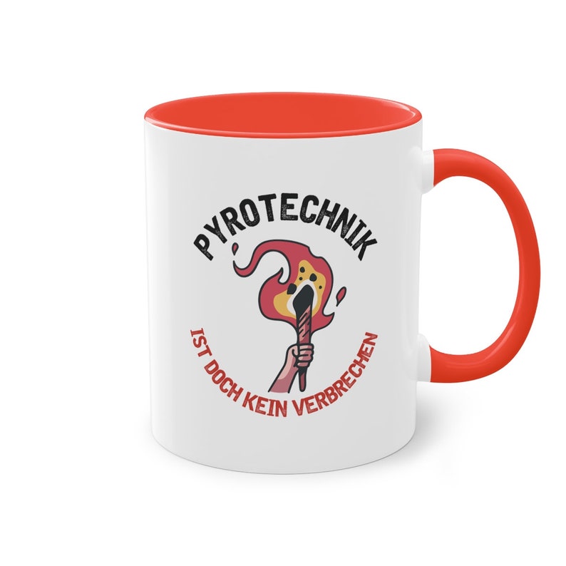 Pyrotechnik ist doch kein Verbrechen, Tasse Balkonultra Song, Geschenk EM 2024, Meme Tik Tok Viral Tasse, Büro Arbeit Geschenk Tasse Spruch