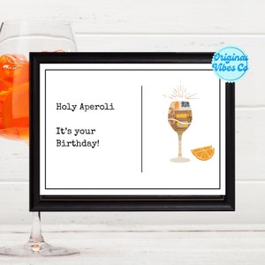 Cadeau d'argent d'anniversaire, Saint Aperoli, téléchargement PDF Din-A4 à imprimer, carte amusante, carte d'anniversaire, idée d'emballage de billets de banque