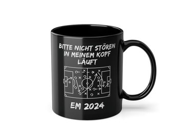 Football Euro EM 2024 Cadeau Tasse drôle Allemagne Bière, Tasse de bureau, Championnat d'Europe Merch Public Viewing, Café