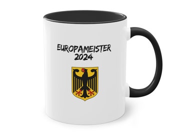 Football Euro EM 2024 cadeau drôle tasse Allemagne bière, tasse de bureau, Championnat d’Europe merch public visionnage, tasse de café bière pour lui