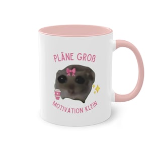 Plans big, motivation small, Sad Hamster Mug, Funny Hamsti Meme Tik Tok coffee cup gift, office mug gift, coffee mug office