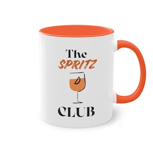 Funny mug The Spritz Club, work gift for her, ceramic mug saying, office coffee mug, work colleague gift idea maid of honour