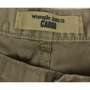 Pantalones cargo para hombre Wrangler Jeans Co color caqui oscuro, talla 38x32, pierna recta, ropa de trabajo resistente. imagen 3