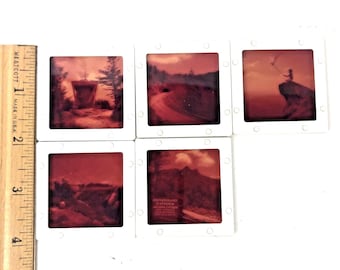 Toboganes Pana Vue vintage de Blue Ridge Parkway, Carolina del Norte, lote de 5 toboganes