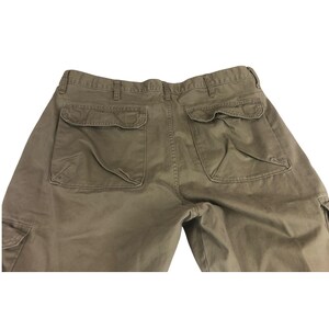 Pantalones cargo para hombre Wrangler Jeans Co color caqui oscuro, talla 38x32, pierna recta, ropa de trabajo resistente. imagen 6