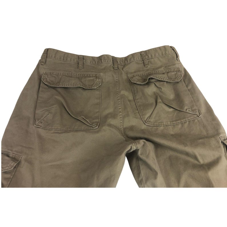 Pantalones cargo para hombre Wrangler Jeans Co color caqui oscuro, talla 38x32, pierna recta, ropa de trabajo resistente. imagen 6