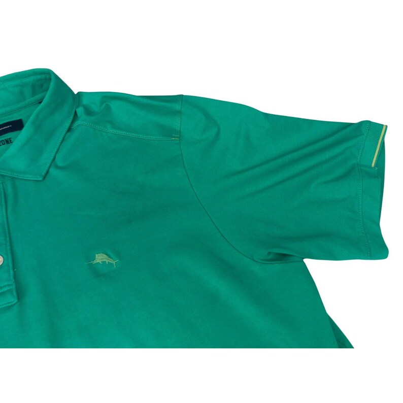 Tommy Bahama IslandZone Polo Shirt Mens XLT Green Short Sleeve Moisture Wicking image 9