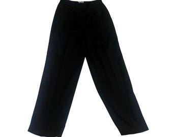 Colección Cherokee Pantalones de vestir negros de pierna recta para mujer, talla 12 (profesional)