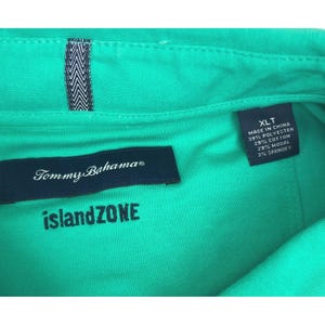 Tommy Bahama IslandZone Polo Shirt Mens XLT Green Short Sleeve Moisture Wicking image 3