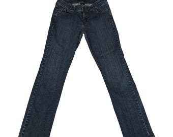 Pantalones vaqueros Levis 526 Slender Straight para mujer, talla 12, lavado oscuro, azul vaquero elástico.