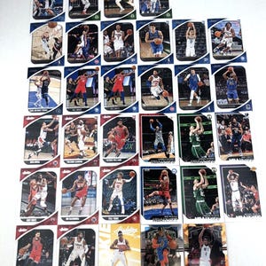 Lot de 33 cartes de basket-ball Panini Hoops NBA Prizm Memorabilia 2018-21, lot mixte