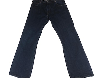 Levis 517 Jeans de hombre, corte bota, azul índigo oscuro, mezclilla, talla W40, L34, estilo vaquero western retro.