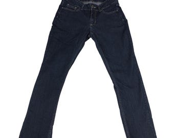 Jeans Riders by Lee para mujer, talla 10P, pierna recta, mezclilla elástica, color índigo oscuro, talla 10 Petite