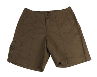 Pantalones cortos cargo Eddie Bauer Mercer Fit marrones de tejido ripstop para mujer, talla 4, nuevos, para senderismo al aire libre.