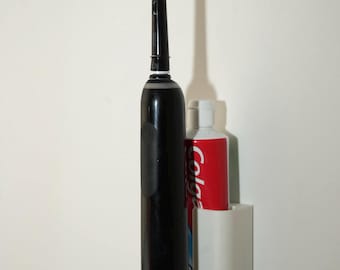 Wall Mounted Electric Toothbrush Holder, Bathroom Organiser, Space-Saving, Minimalist, No-Drill Option, Toothpaste & Brush Storage