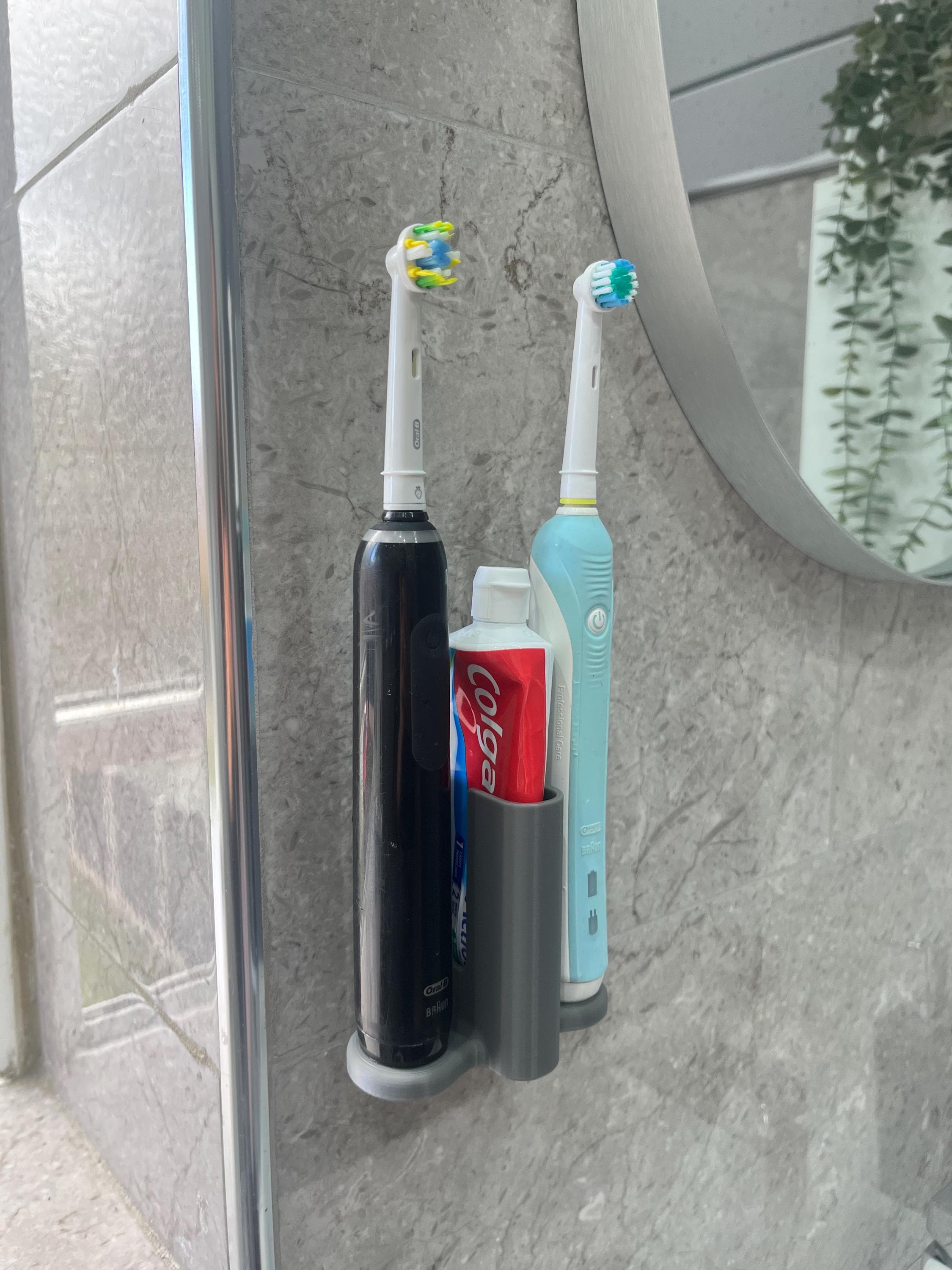 Wall Mount For Philips Sonicare DiamondClean Toothbrush – Glass Loading Dock, White, Made In Germany, Brand-Free Design