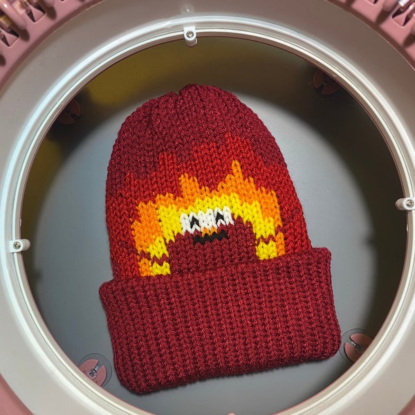 PATTERN ONLY: Burn It All Elmo, knitting machine pattern