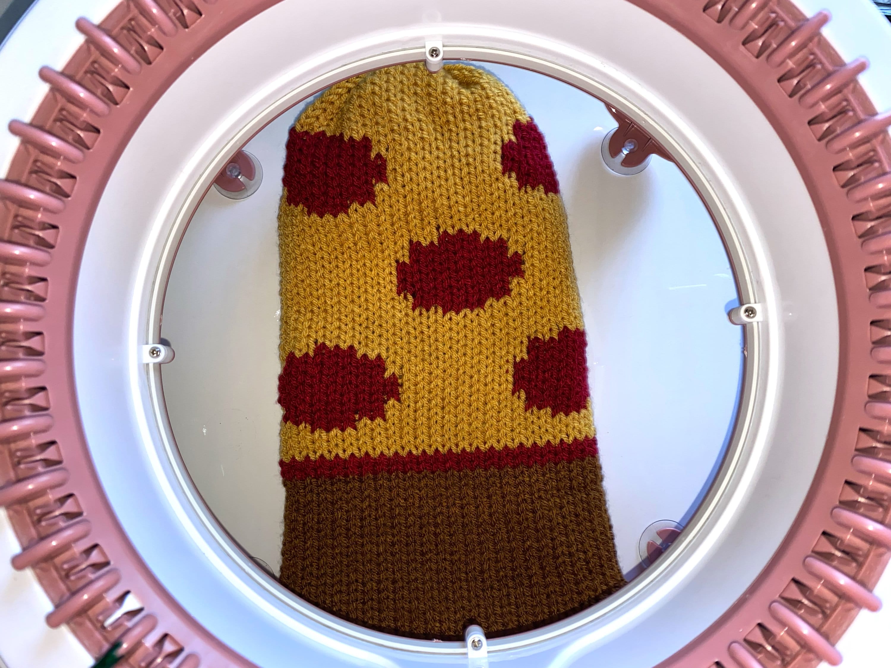PATTERN ONLY: Pizza Beanie on Circular Knitting Machine 