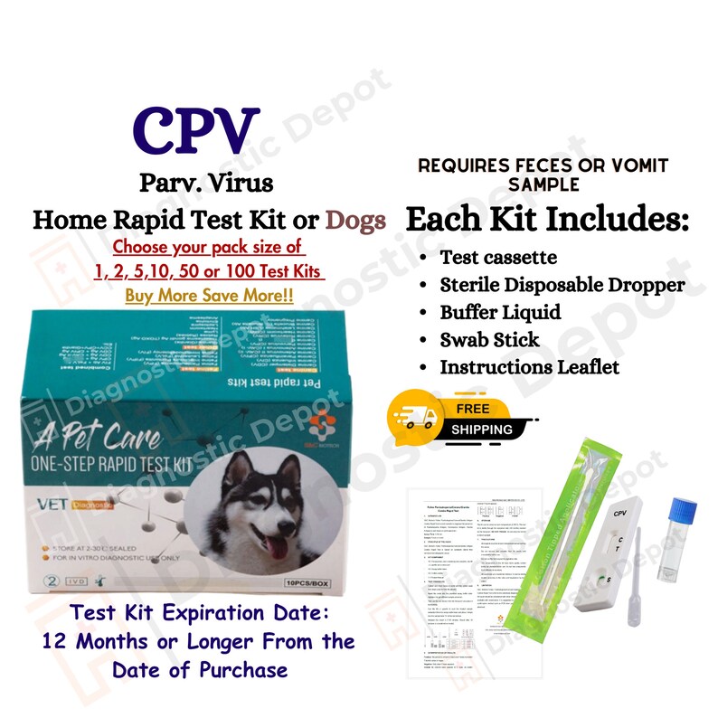 Canine Parvo Rapid Home Test for Dogs CPV Ag Etsy