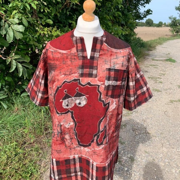 Chemise Batik Africain Motif Animaux Safari Pour Hommes