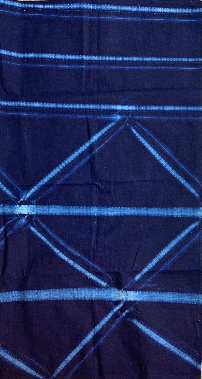Robe Indigo Longue Bleu Adire Tye And Dye image 8