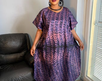Women's Bazin Dress Premium Quality, 100% Very Soft Cotton, in various colors