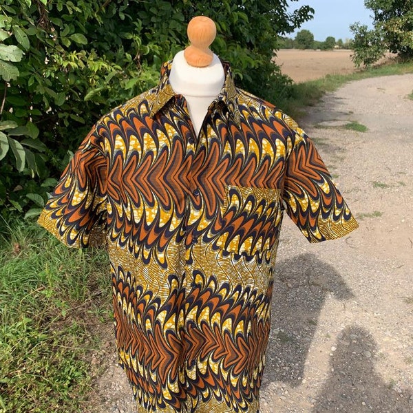 Chemises Wax Africain pour Homme Ankara Batik