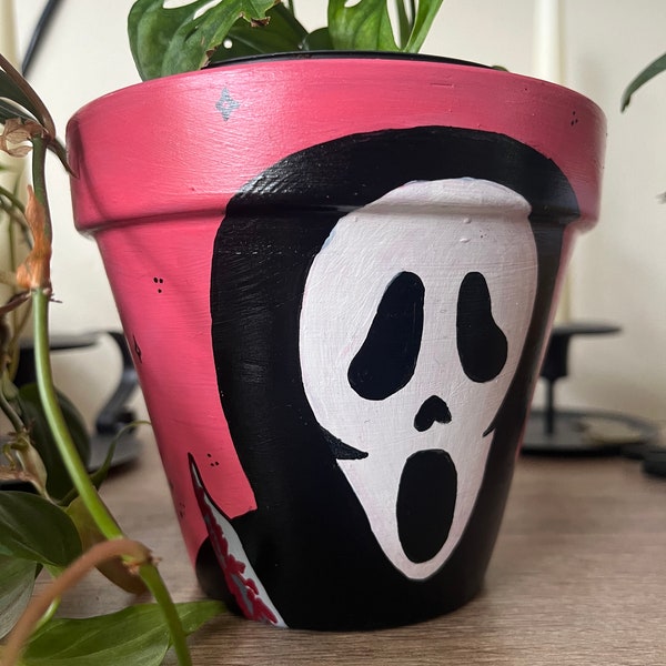 Ghostface Scream Plant Pot