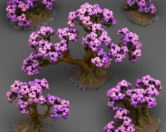 Figura miniatura de mesa &quot;Bonsai Cerejeiras&quot; para escala de 28 mm, disponível como conjunto ou individualmente, árvore sem pintura para terreno, diorama, DnD