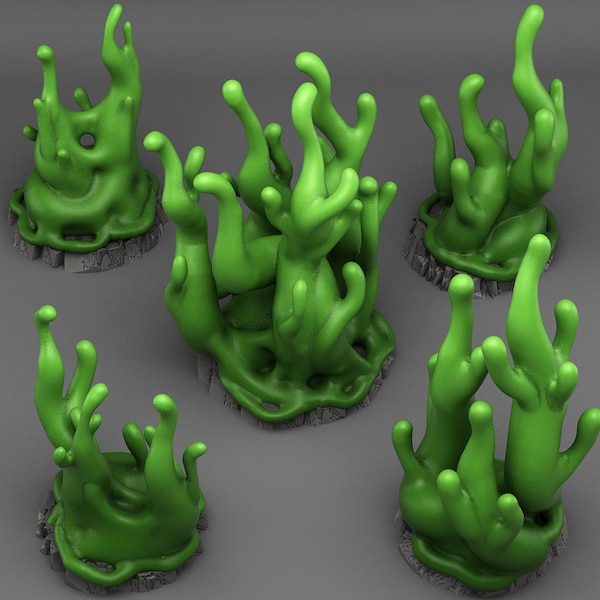 Figura em miniatura de mesa "Slime Eruption" para escala de 28 mm, disponível em conjunto ou individualmente, pedras sem pintura para terreno, grimdark