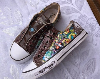 Y2K vintage Ed hardy shoes sneakers avant garden Streetwear