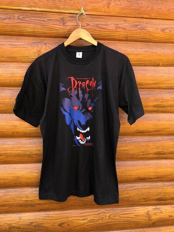 Vintage 90s Movie Dracula Bram Stokers Faded T-Sh… - image 1