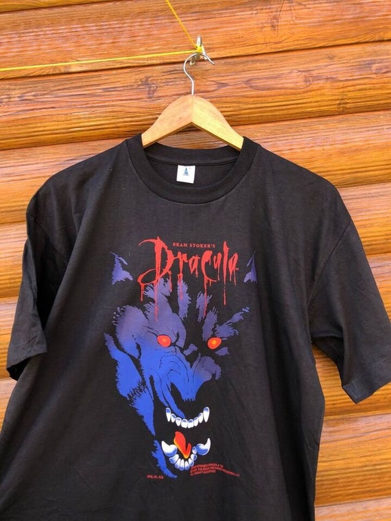 Vintage 90s Movie Dracula Bram Stokers Faded T-Sh… - image 3