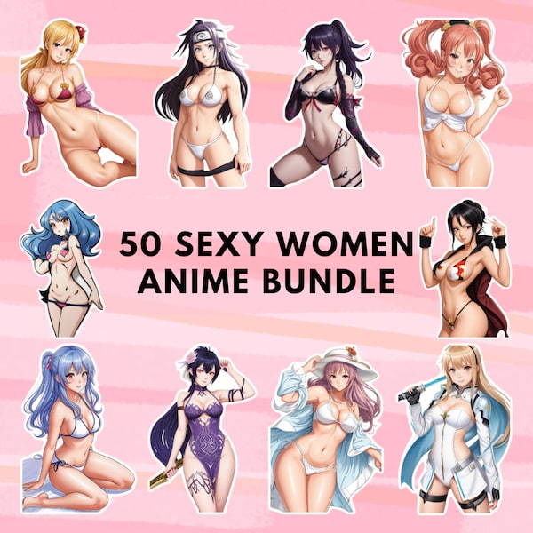 50 Sexy Women Anime Clipart Bundle | 50 PNG | Digital download | Commercial use | Sexy Women Anime Clipart | Sexy Women Anime Sticker