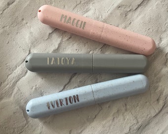 Personalised travel toothbrush case