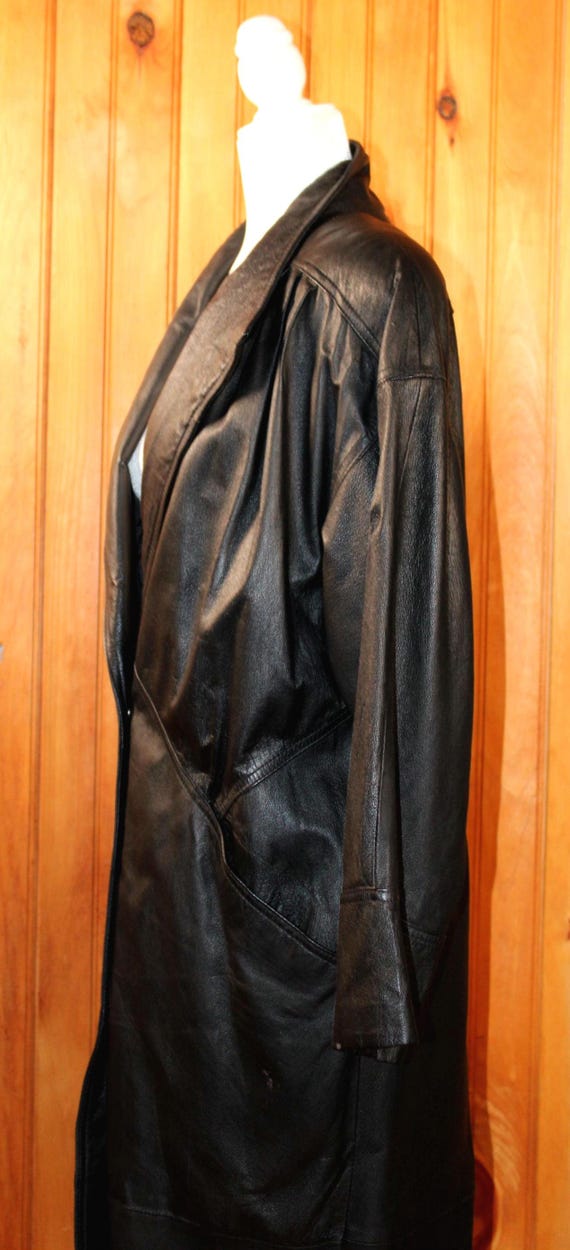 Vintage 80's 90's Oversized WILSONS Leather Jacket/ Puffy Sleeve