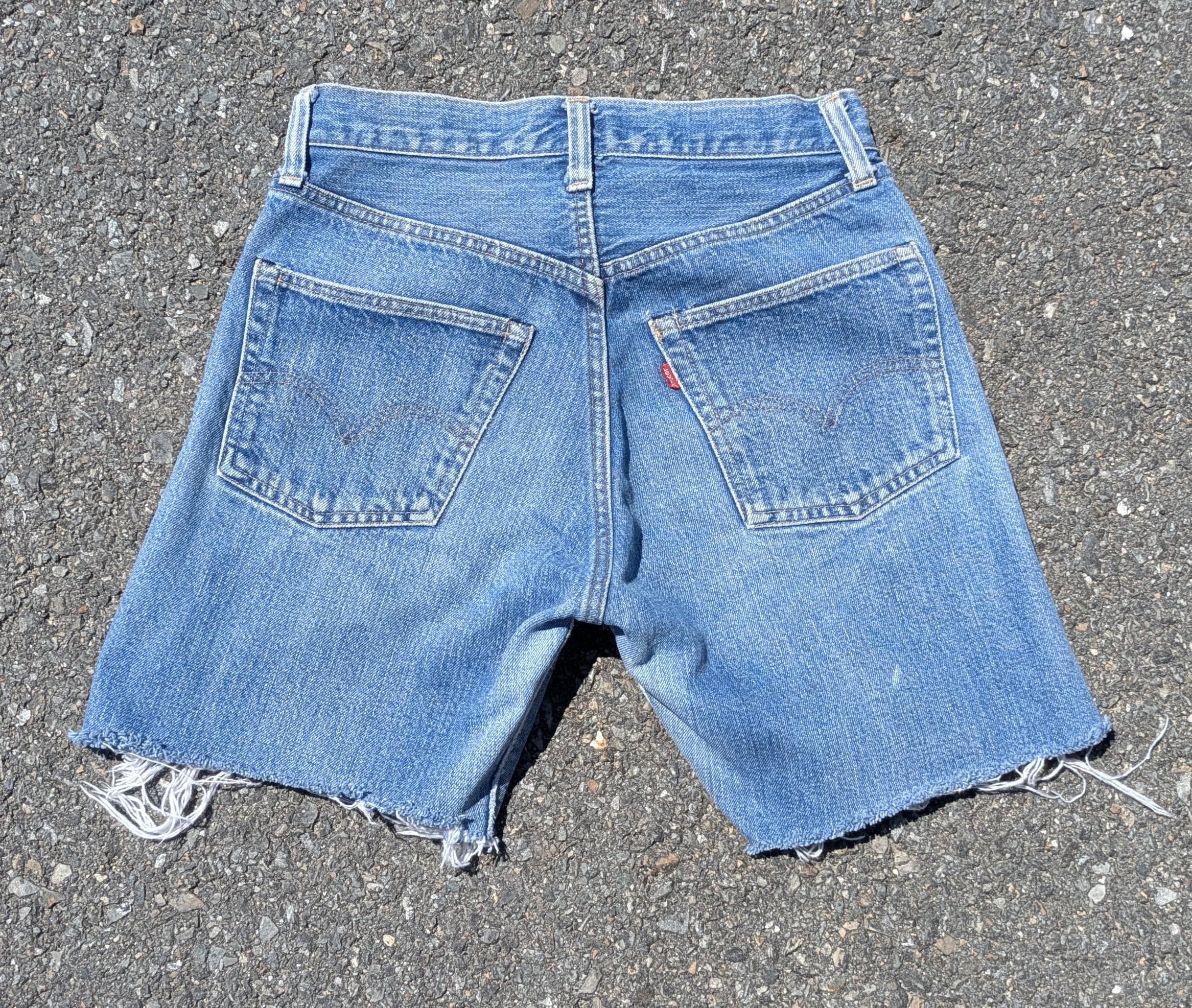 LEVI’S / 70's 501 66 cut off denim 70s Vintage Levi's 501 Cut off Shorts: Single Stitch, Bar Tacks