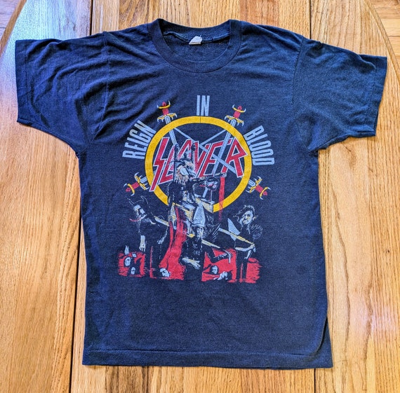 RARE Vintage 80's Slayer Reign in Blood T-shirt/ Single Stitch