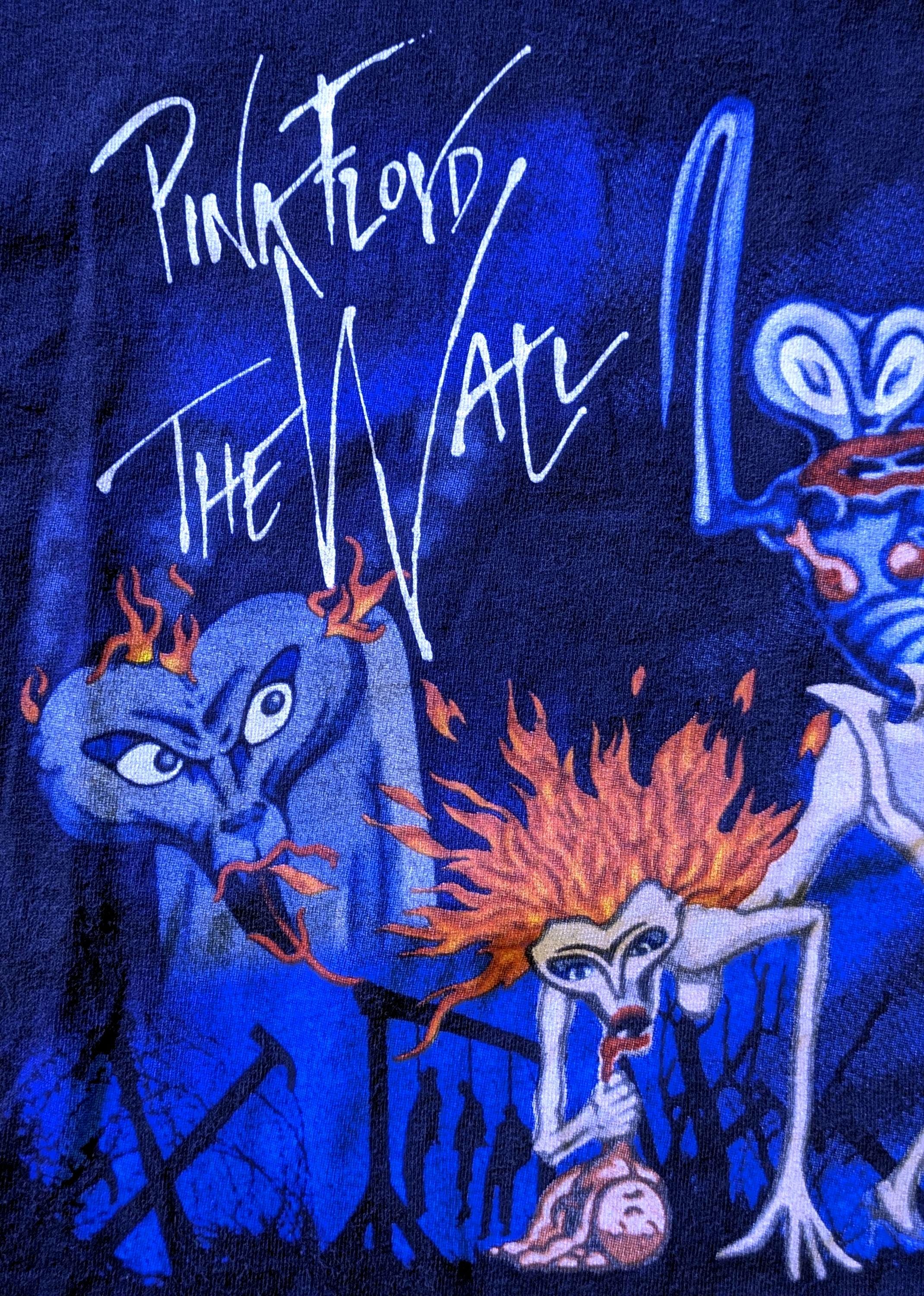 Rare 90s Pink Floyd THE WALL T-shirt/ Winterland Tin Blue Ltd 