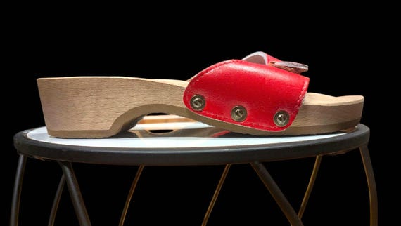 Rare Vintage 70's Scholl's Wooden Exercise Sandals Made in