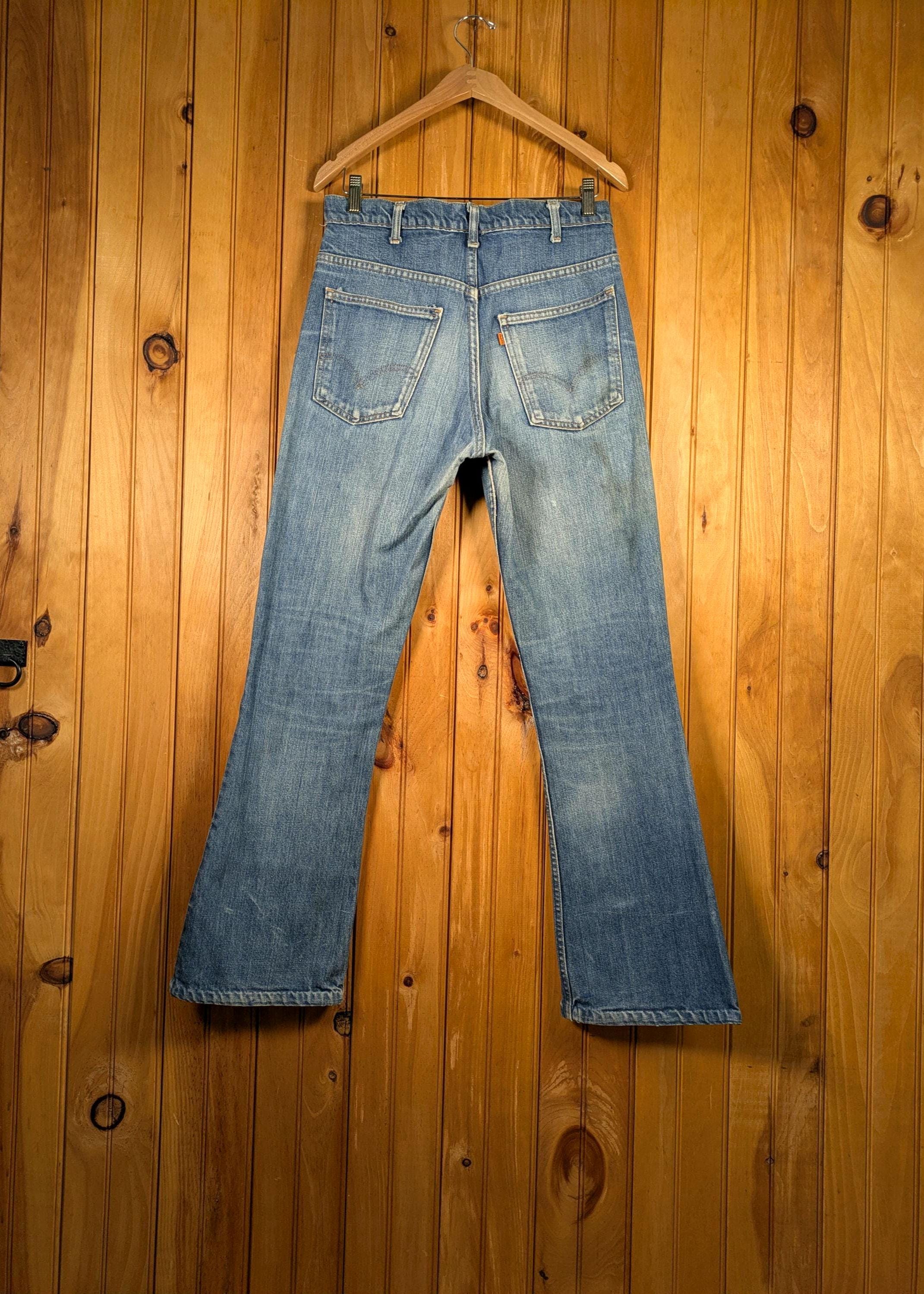 デニム:28[RESALE] Size 28 Vintage 70's Levi's 646 Jeans/ GORGEOUS FLARED FADED