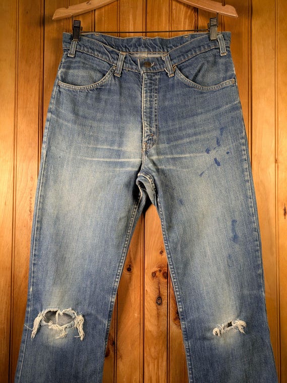 デニム:28[RESALE] Size 28 Vintage 70's Levi's 646 Jeans/ GORGEOUS FLARED FADED