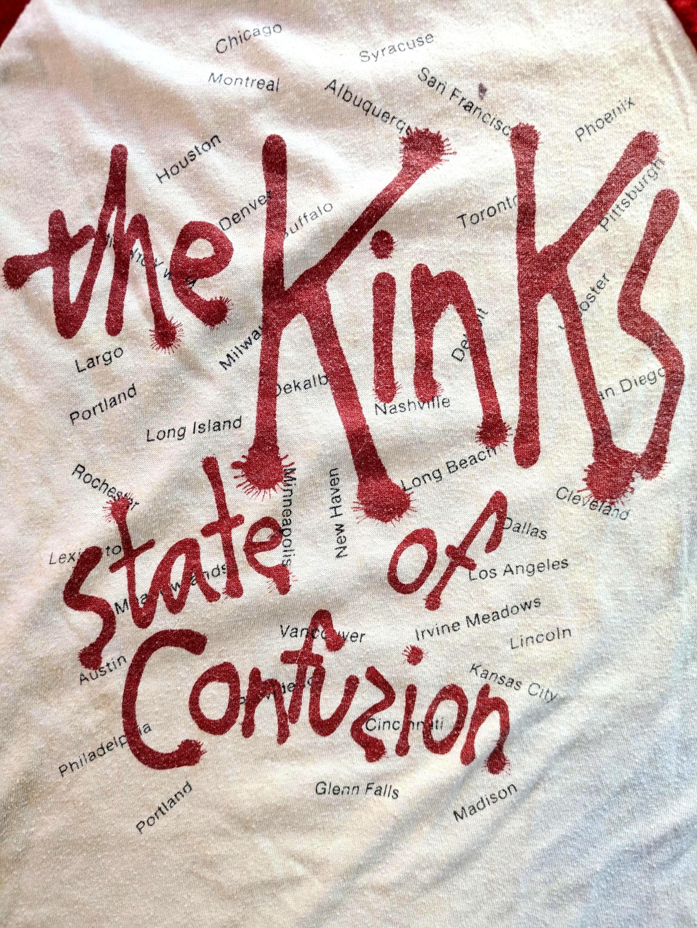 ヴィンテージ 80年代 THE KINKS Tシャツ / State of CONFuSION US 